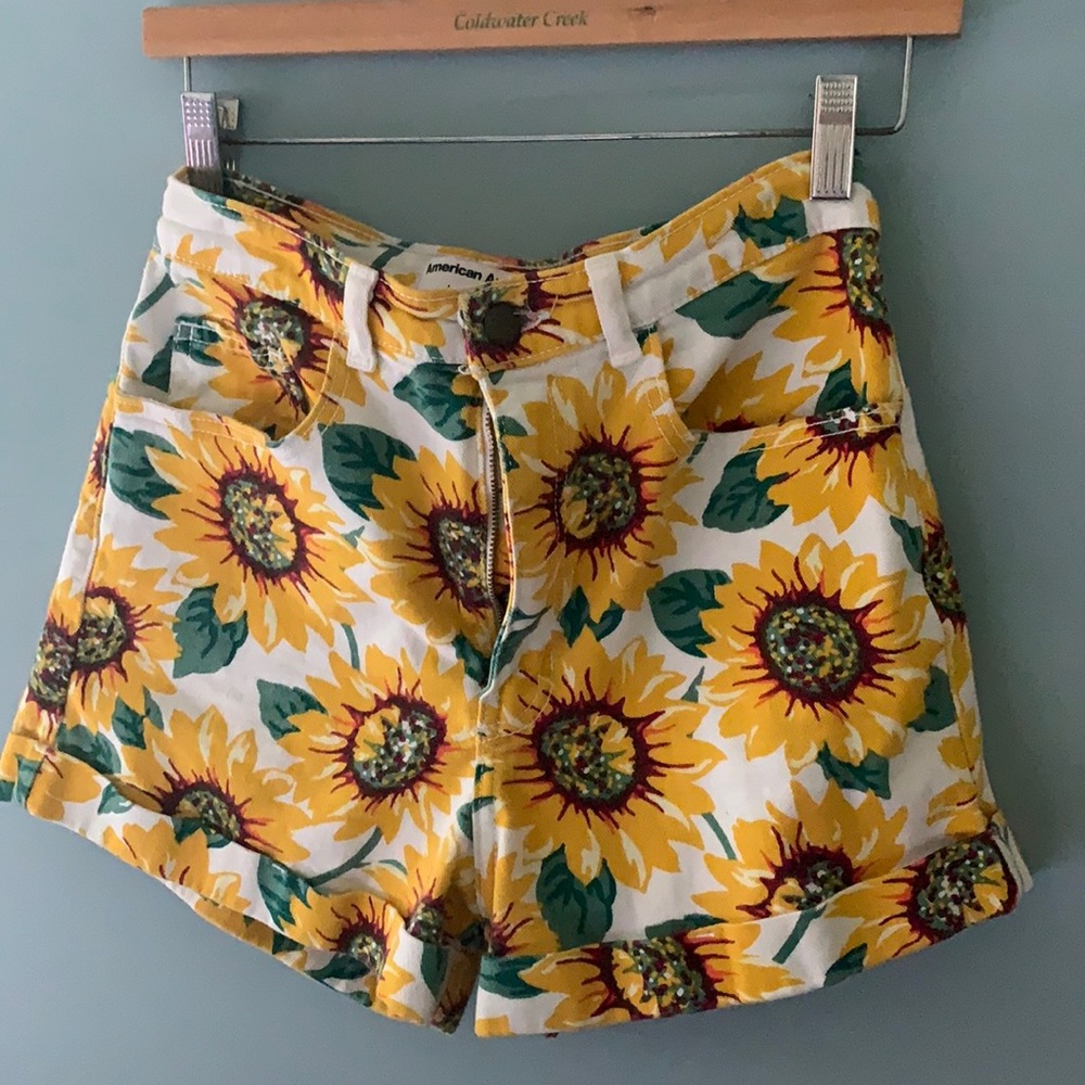 American Apparel Sunflower High Waisted Shorts